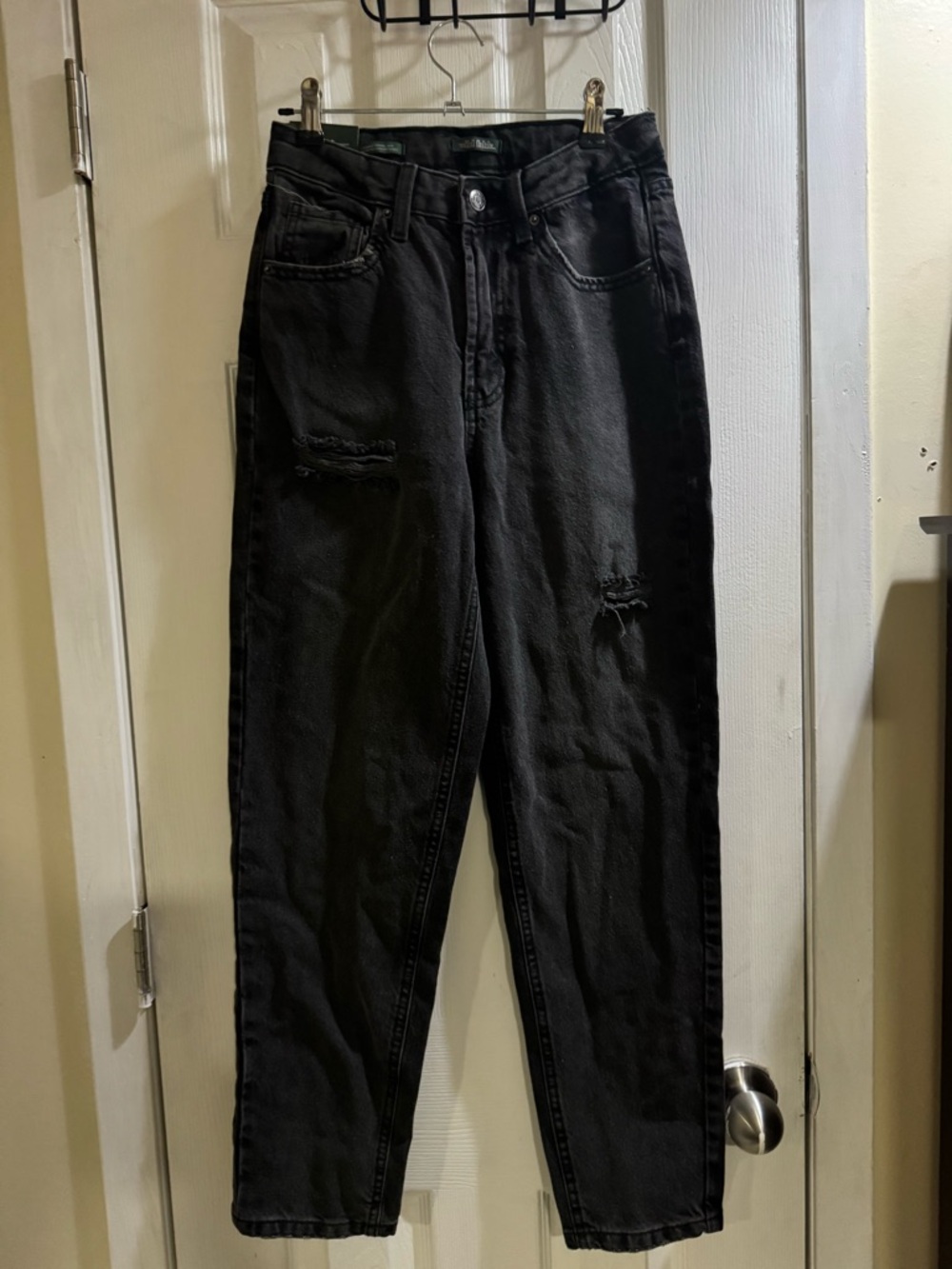 Wild Fable Women’s Black Distressed Denim Jeans size 0 Nwt